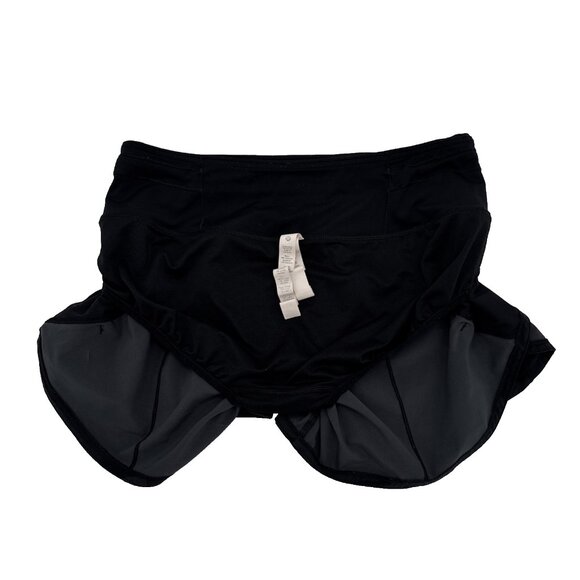 Lululemon Run Speed Up High Rise Shorts 4” Lined Black Camo Size 4 tall W7B40S - Picture 7 of 8